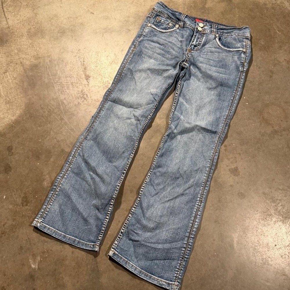 Y2K womens low rise bootcut jeans